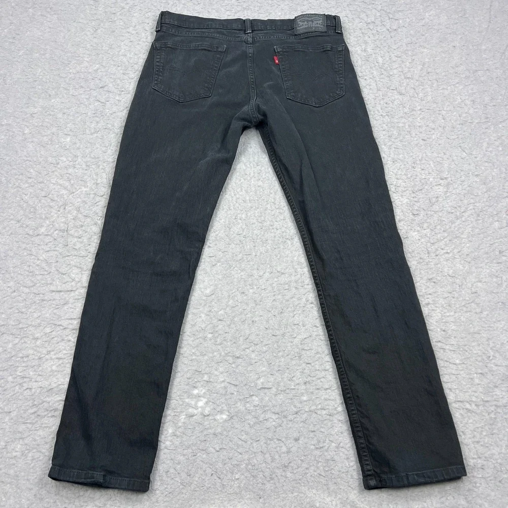 Levis 511‎ Jeans Men's 36x32 Black Tapered Leg Slim Stretch Red Tab Dark Denim